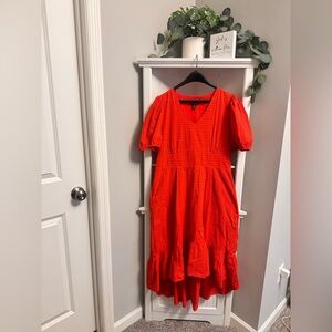 Chic Scarlet Midi Dress